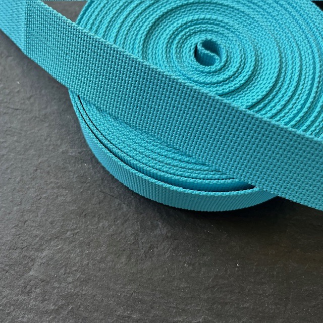 Wowzers Bastelbedarf Robuste Gurtband in Türkis 3 cm Breit - 1 Meter