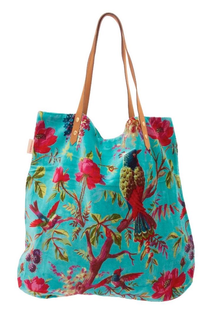 Imbarro Samt Shopper Tasche Paradise in Azure Blau Türkis Imbarro Samt Shopper Tasche Paradise in Azure Blau Türkis
