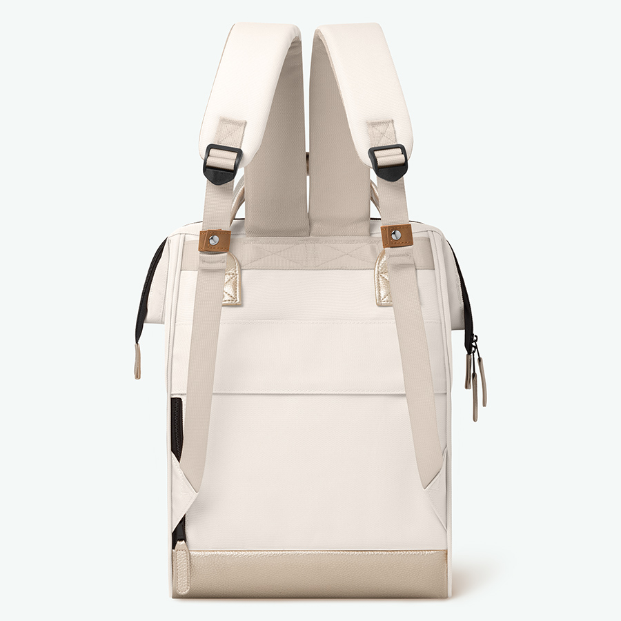 Cabaia Rucksack ALGIERS Small mit Laptop-Fach in Creme/Metalic