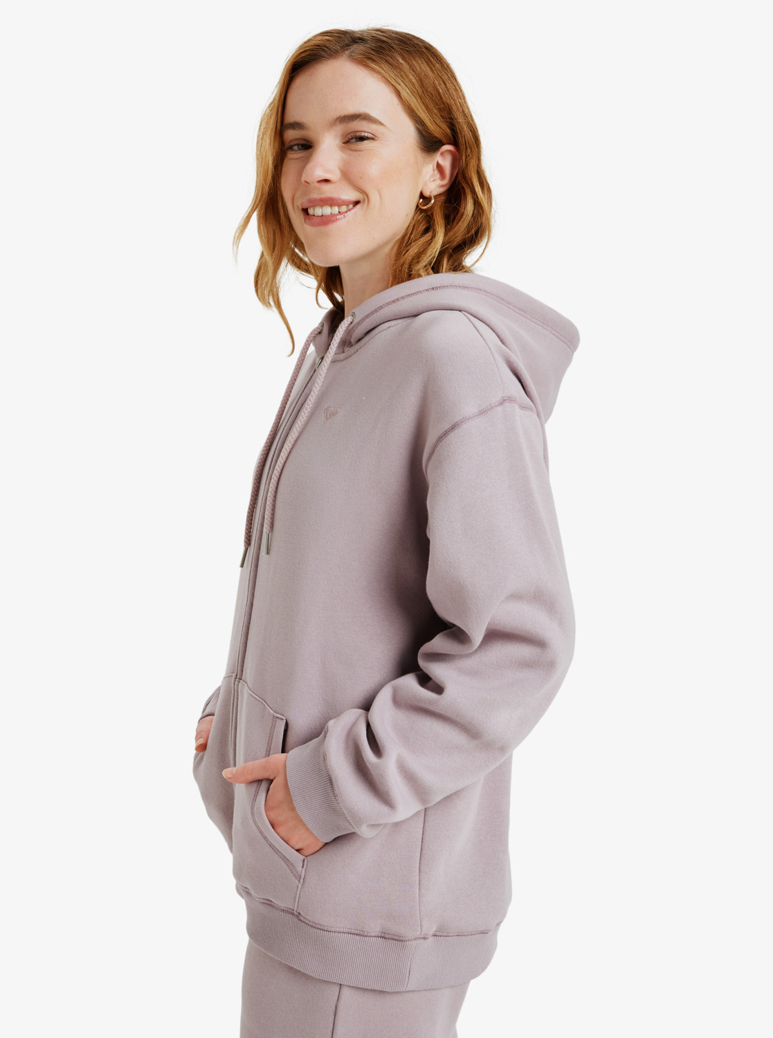 Roxy Surf Stoked Zipper Hoodie Sweatjacke für Damen in Nirvana Flieder Roxy Surf Stoked Zipper Hoodie Sweatjacke für Damen in Nirvana Flieder