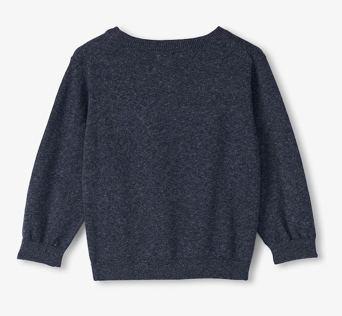 Hatley Strickpulli Rundhals Pullover in Navy mit Rennwagen Stickerei - SALE