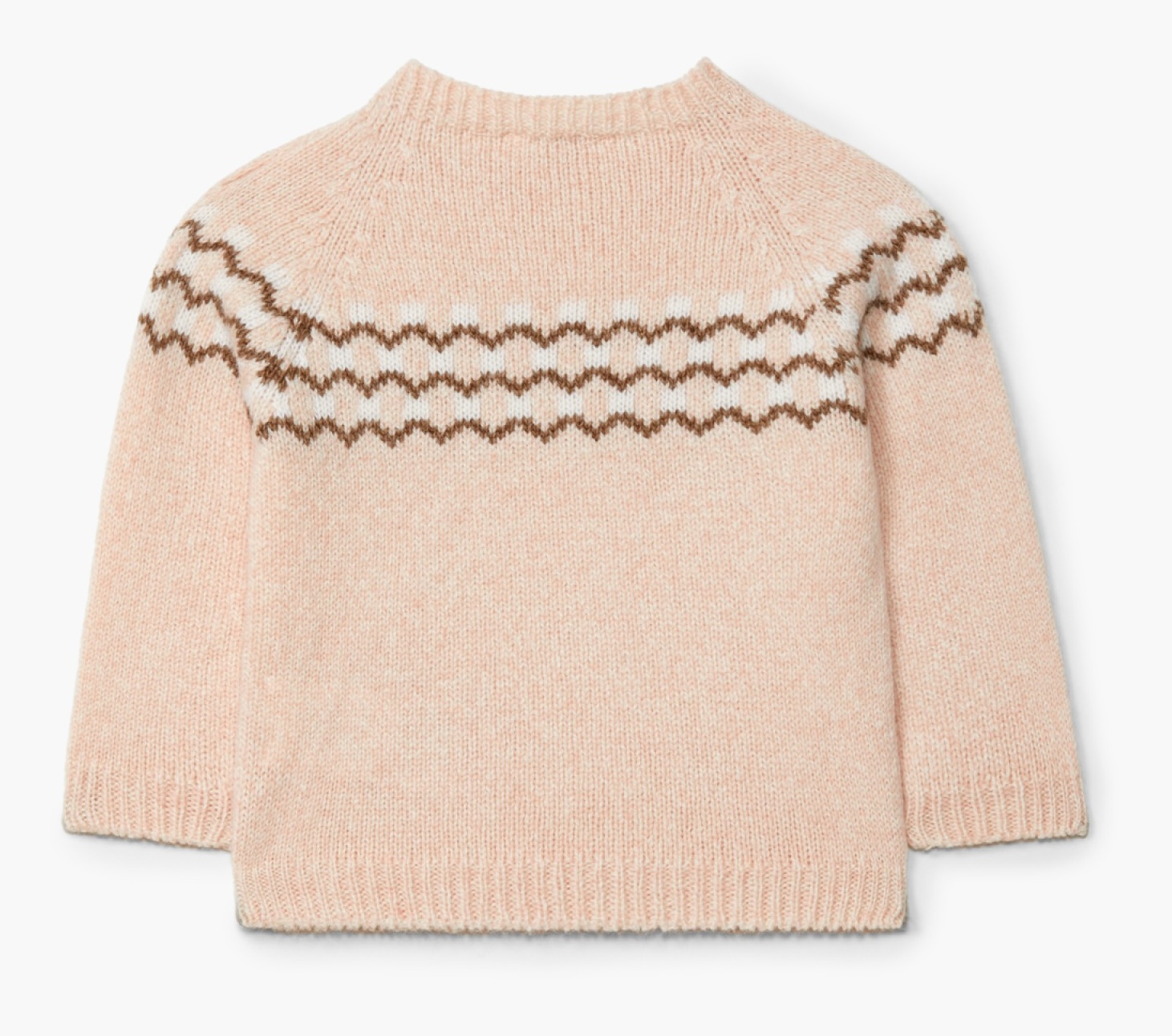 wedoble Merinowolle Jacquard Pullover Strickpulli in Rosa Norweger wedoble Merinowolle Jacquard Pullover Strickpulli in Rosa Norweger