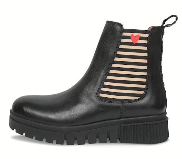 Crickit Stiefel NAELLE in Schwarz mit Streifen und kleinem Herzchen - SALE Crickit Stiefel NAELLE in Schwarz mit Streifen und kleinem Herzchen - SALE