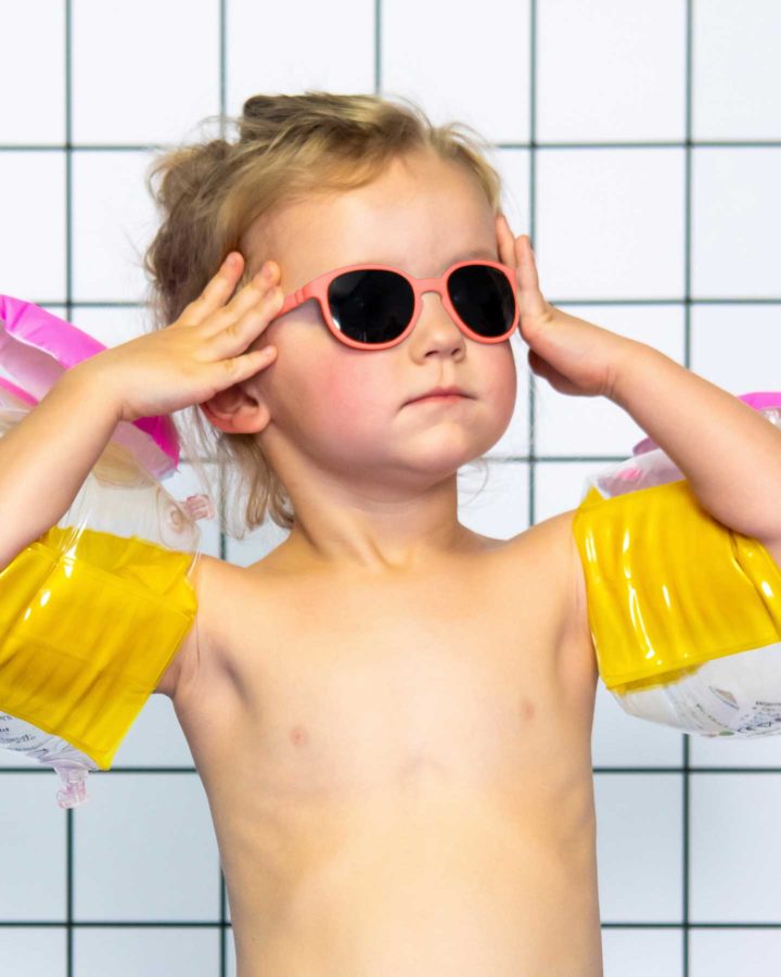 KiETLA Kinder-Sonnenbrille WAZZ (UV-Schutz 3) Grapefruit Coral Rahmen