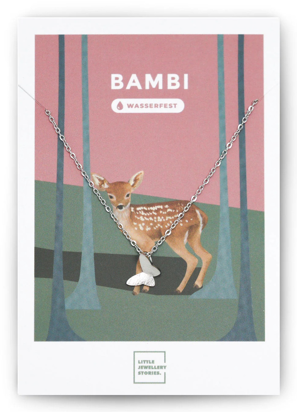 AIMI Halskette Bambi Schmetterling in Silber