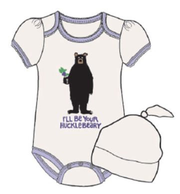 Little Blue House Baby Body & Mütze Set - Hucklebeary Bär