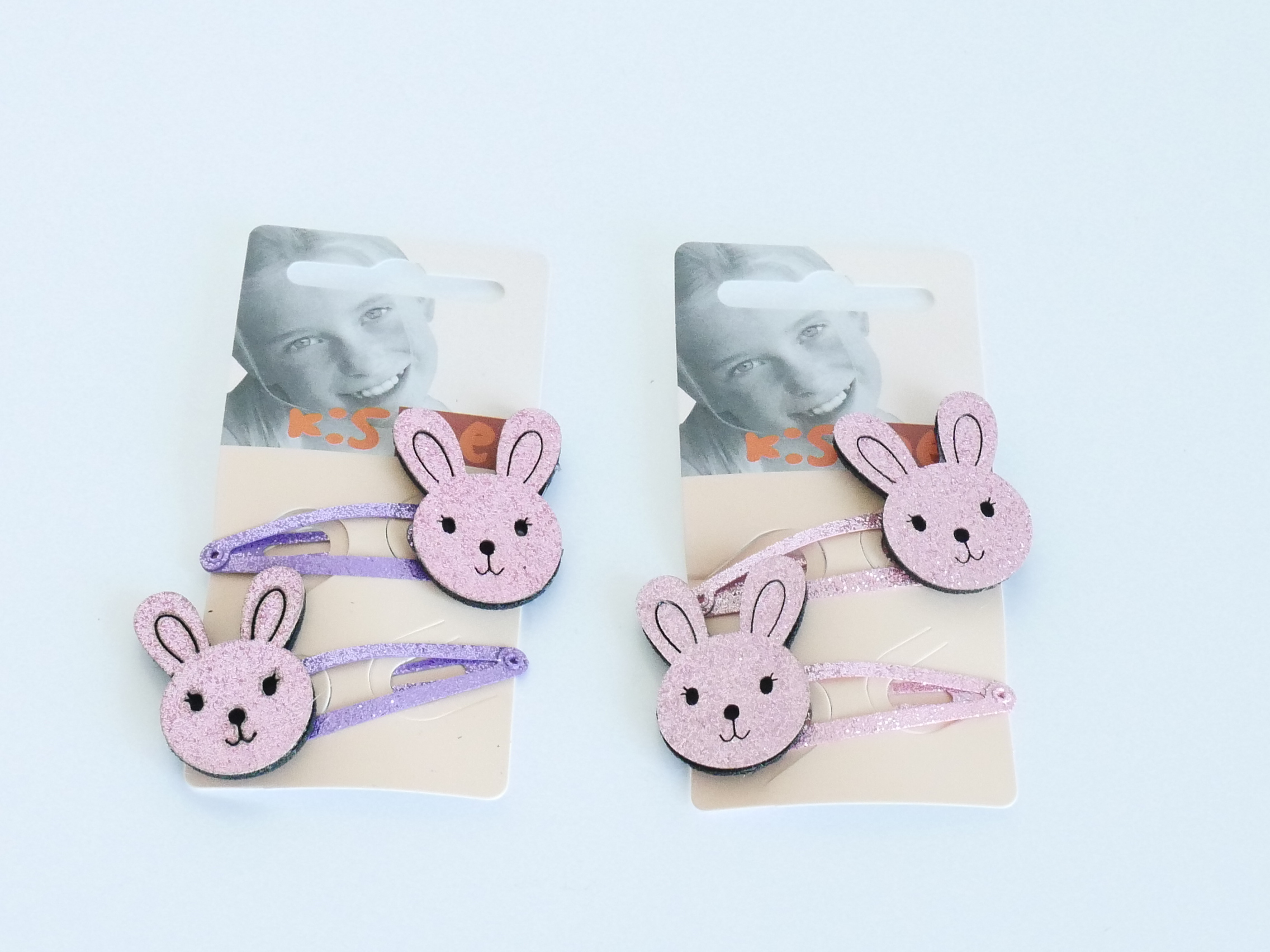 2PwAwoPKnqm601Rm KisMe Haarspangen Set - Hase Glitter - Farbauswahl