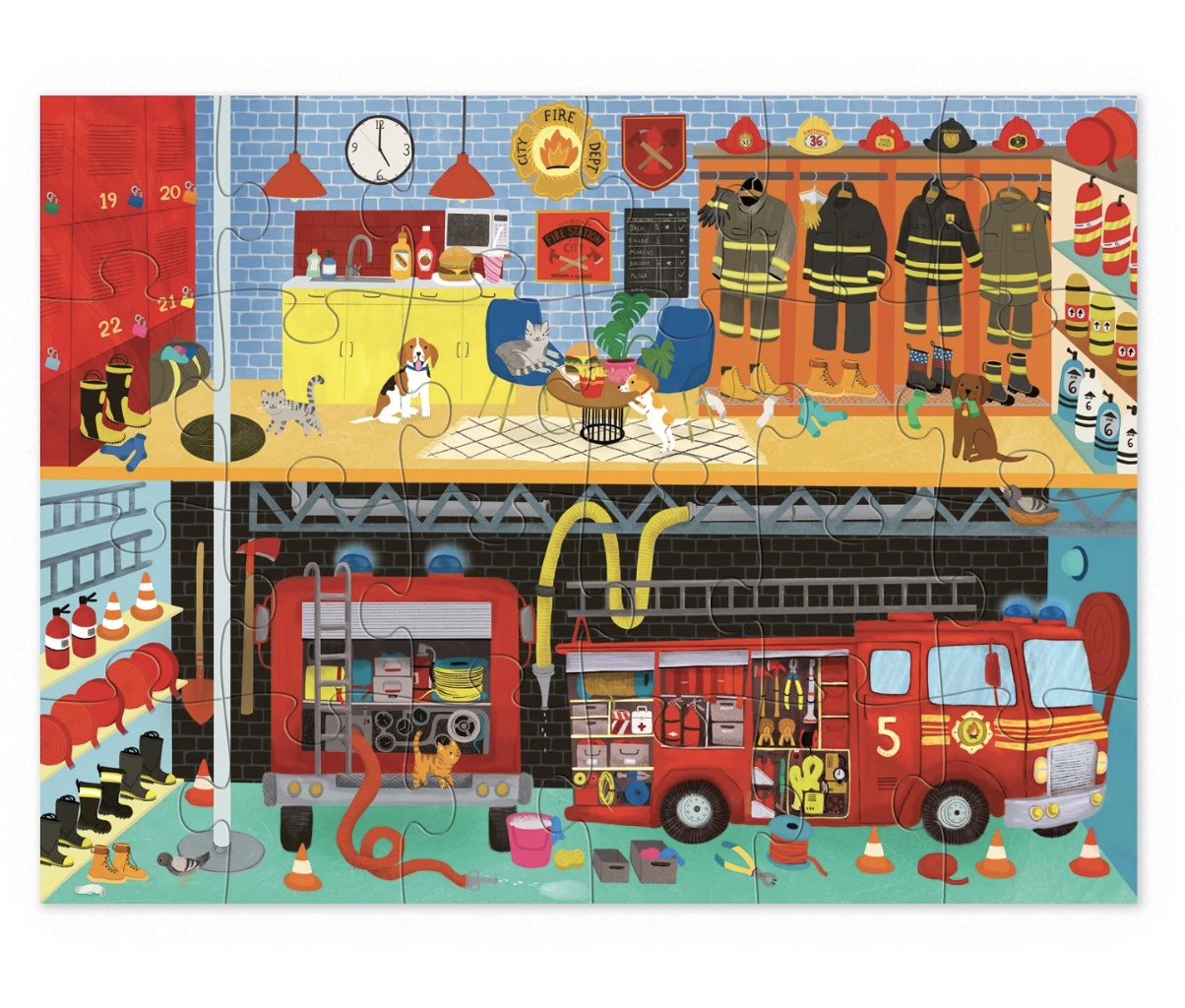 Crocodile Creek Puzzle - Feuerwehrhaus - 24 Teile Crocodile Creek Puzzle - Feuerwehrhaus - 24 Teile