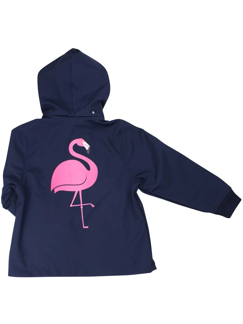 Danefae Softshellljacke Tierwelt in Navy - Flamingo - SALE