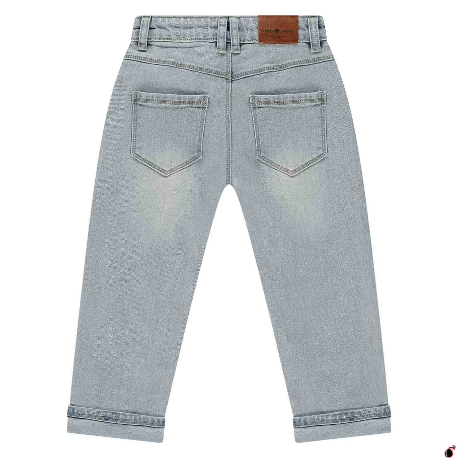 Babyface Stains & Stories Wide Leg Jeans mit Viskose Pale Blue Denim - Hellblau