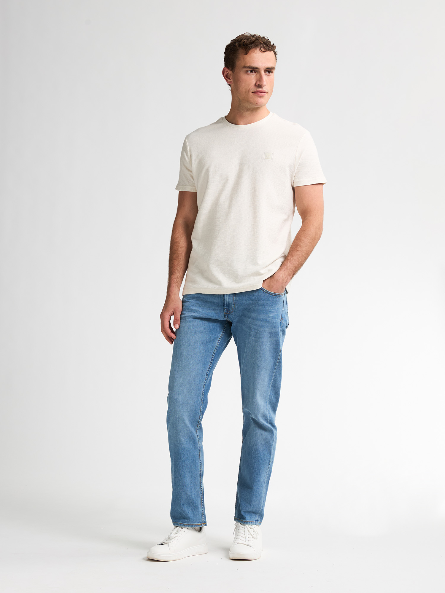 Petrol Industries Herren T-Shirt in Seashell Creme Weiß