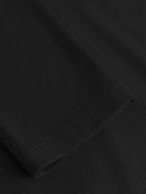 Mademoiselle YeYe Smooth Touch Viskose Langarm Top in Schwarz
