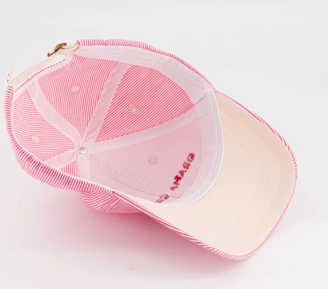 Chamaye Cap für Damen und Kind - Pink Gestreift - DRAMA QUEEN Chamaye Cap für Damen und Kind - Pink Gestreift - DRAMA QUEEN
