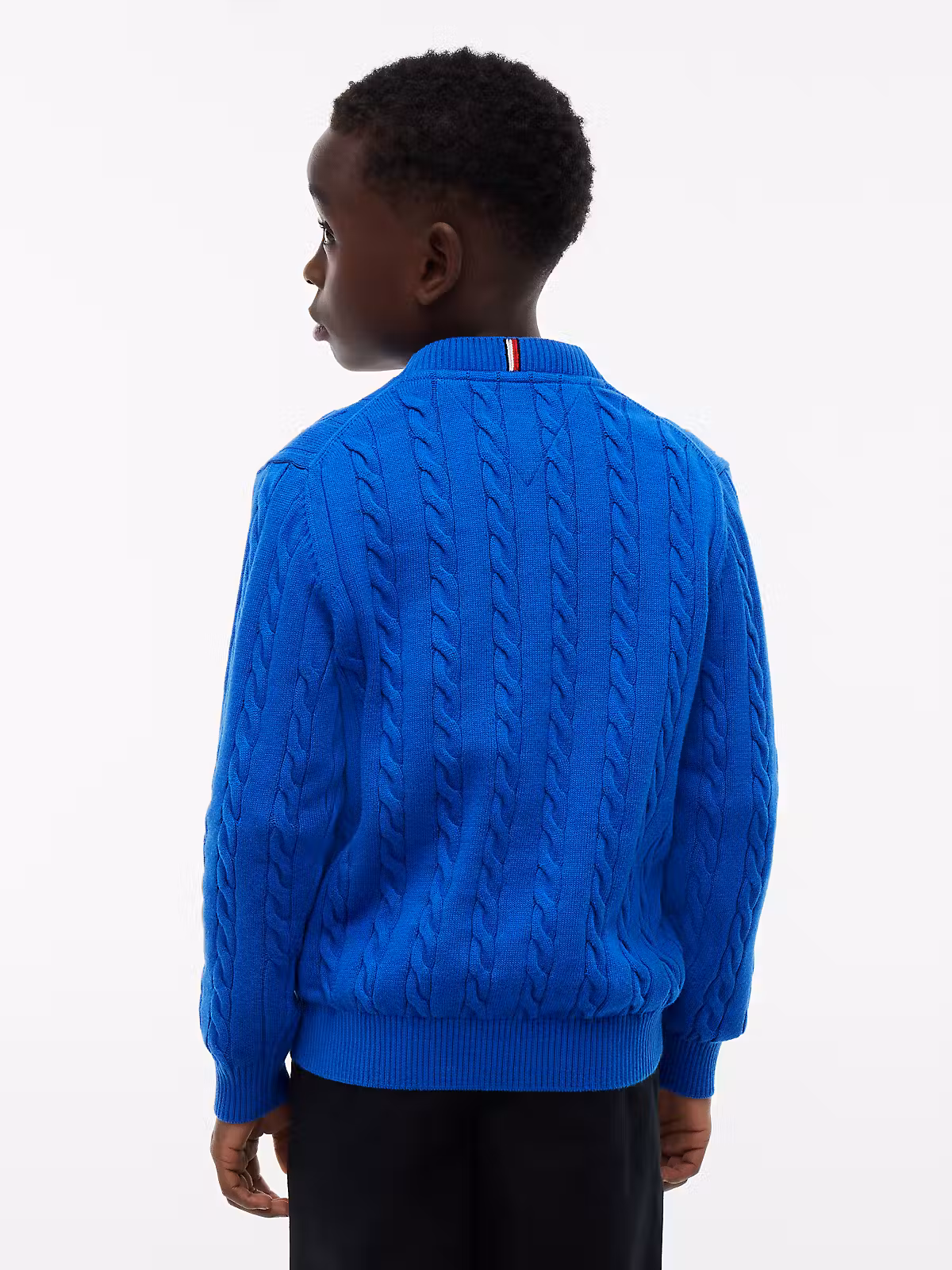 Tommy Hilfiger Kabelstrick Pullover in Royalblau mit Zopfmuster Tommy Hilfiger Kabelstrick Pullover in Royalblau mit Zopfmuster