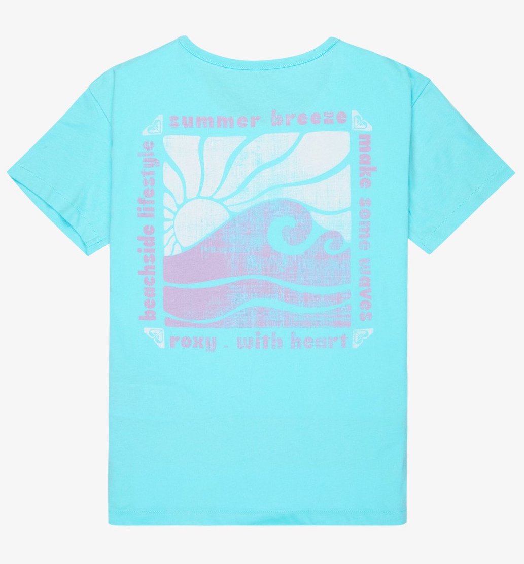 Roxy Lilyregular Night Vintage - T-Shirt für Mädchen in Aqua Splash - Flieder Surf Welle Roxy Lilyregular Night Vintage - T-Shirt für Mädchen in Aqua Splash - Flieder Surf Welle