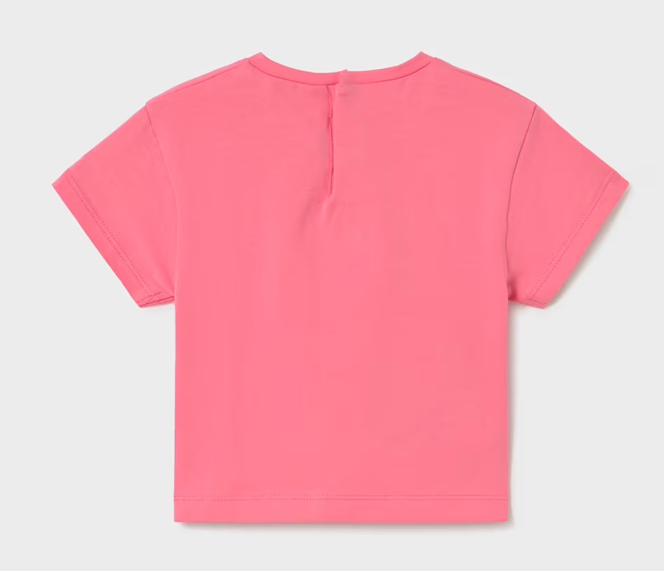 Mayoral Kurzarm T-Shirt in Pink - Glitzer Kirsch