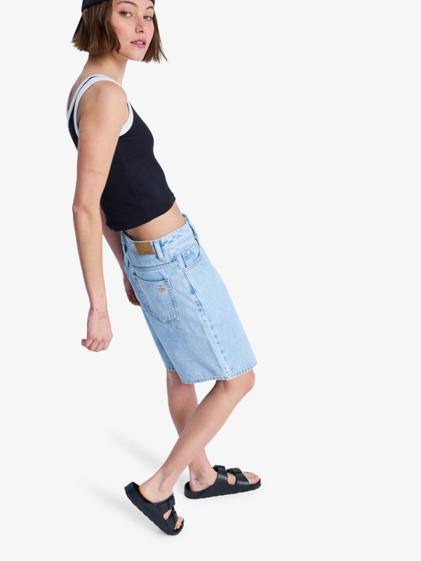 Roxy Breakers Mid Sunbleached - Bermuda-Jeansshorts für Frauen
