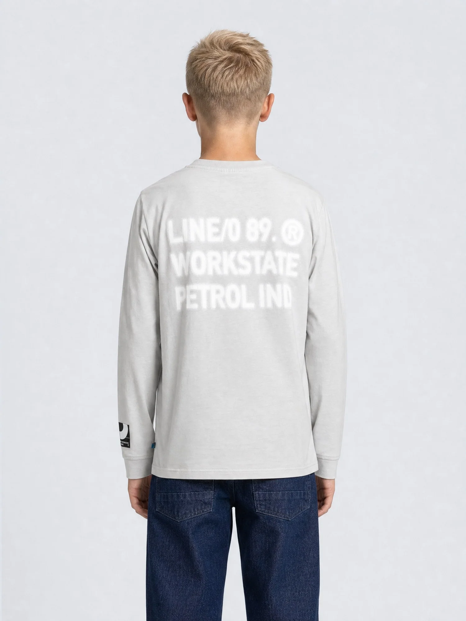 Petrol Industries Jungs langarm Shirt in Grau - Classic Print Petrol Industries Jungs langarm Shirt in Grau - Classic Print