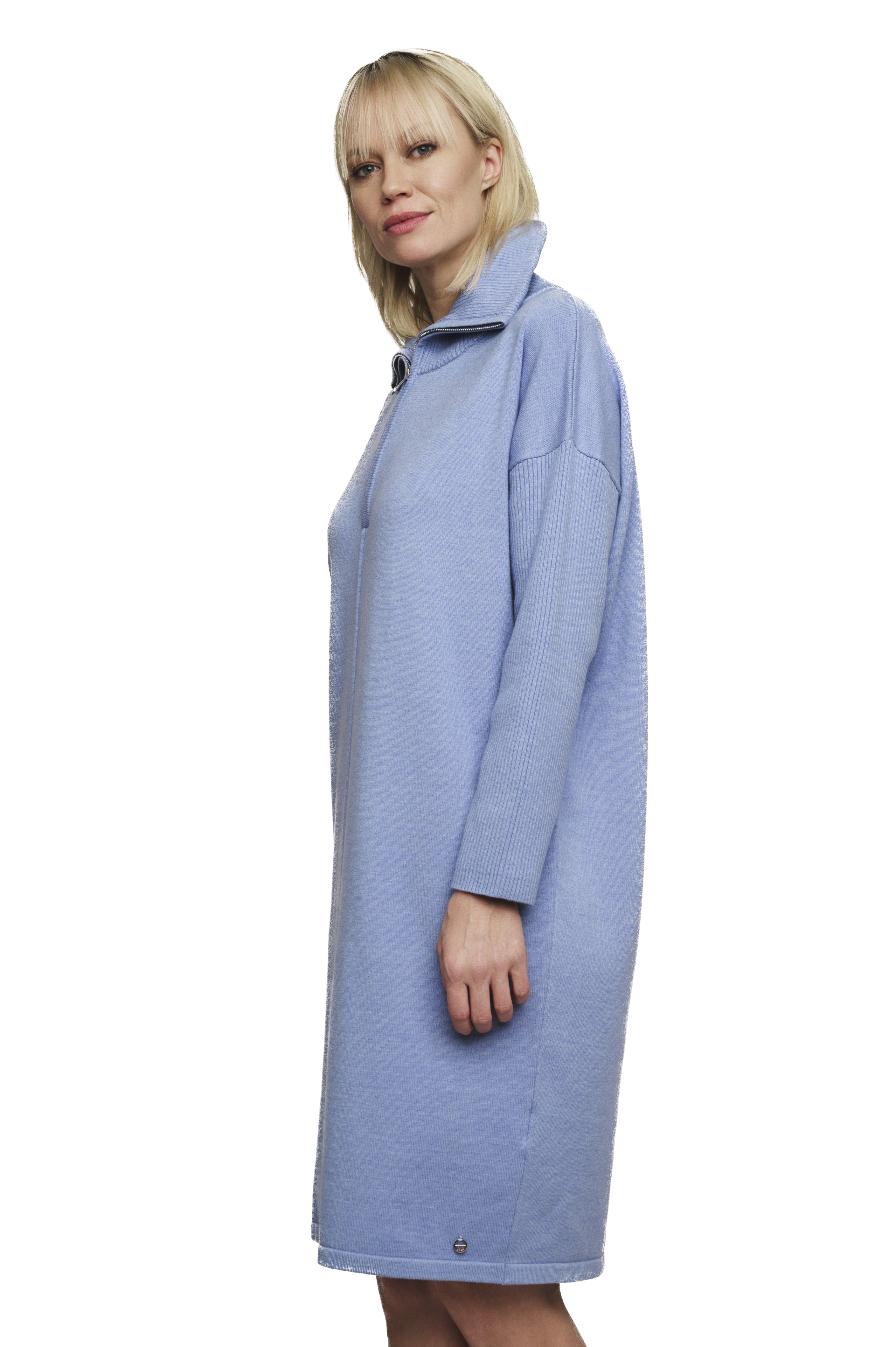 Rino & Pelle Kleid Banou mit Rollkragen und Reißverschluss - Cloudy Blau - SALE Rino & Pelle Kleid Banou mit Rollkragen und Reißverschluss - Cloudy Blau - SALE
