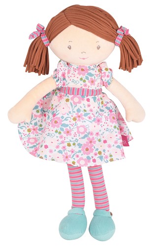Tikiri Bonikka Puppe Katy Brünette mit Blumenkleid - 40 cm