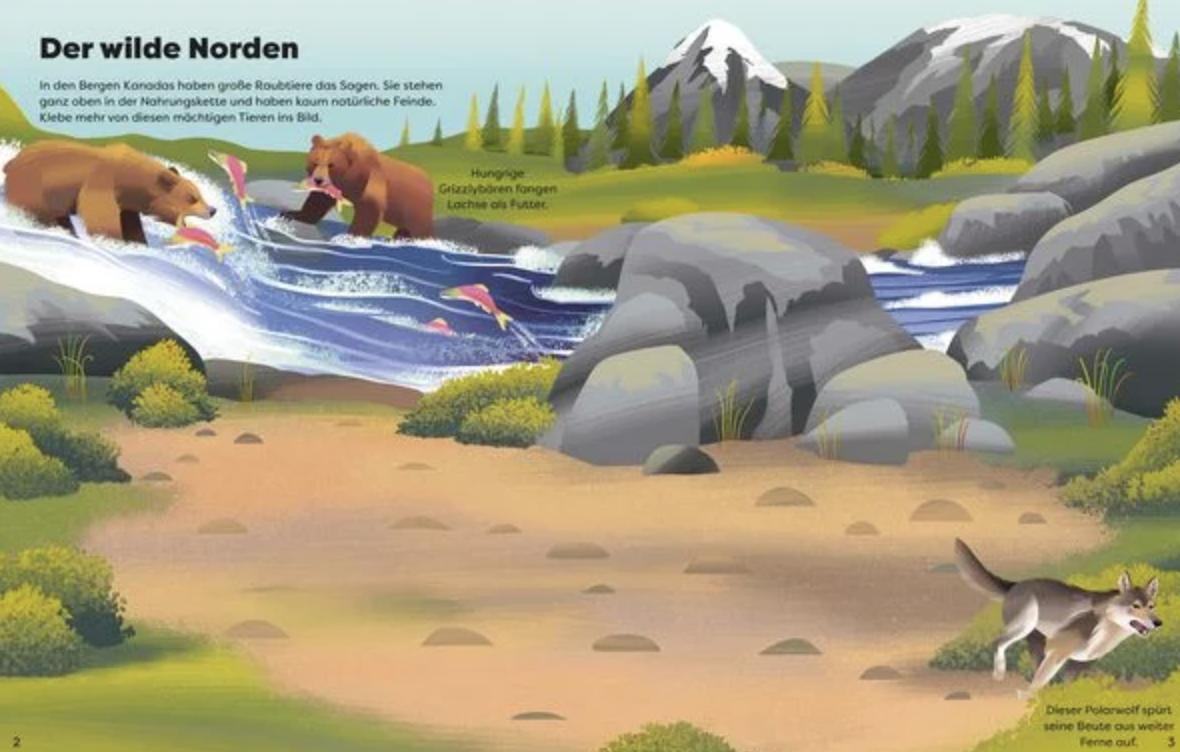 UsborneDie große Sticker-Tierwelt- Gefährliche Tiere