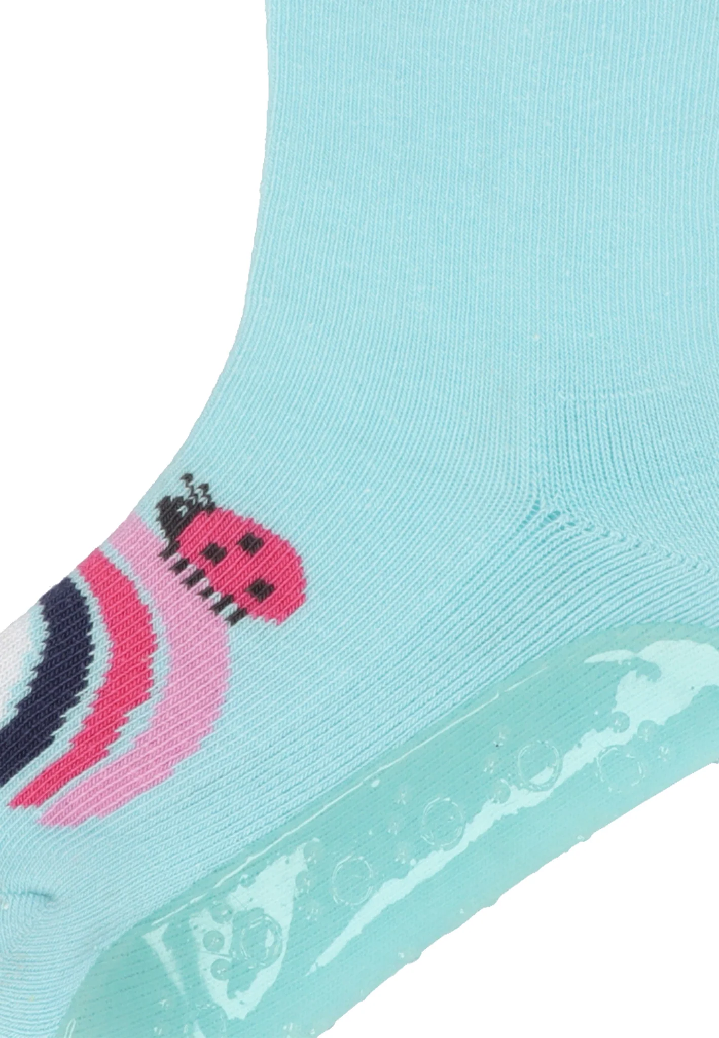 Sterntaler Fliesen Flitzer AIR Stoppersocken in Hellblau - Regenbogen