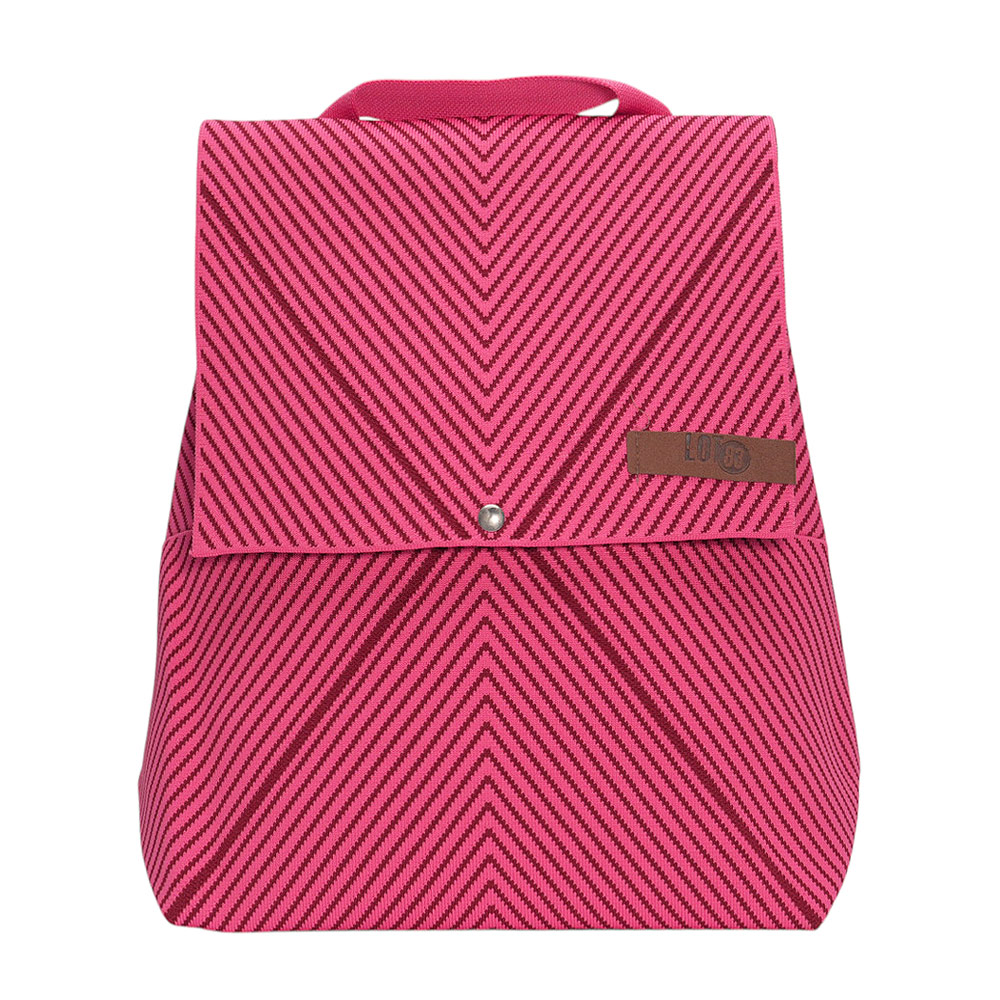 LOT83 Rucksack Romy Weinrot & Pink Zick Zack 