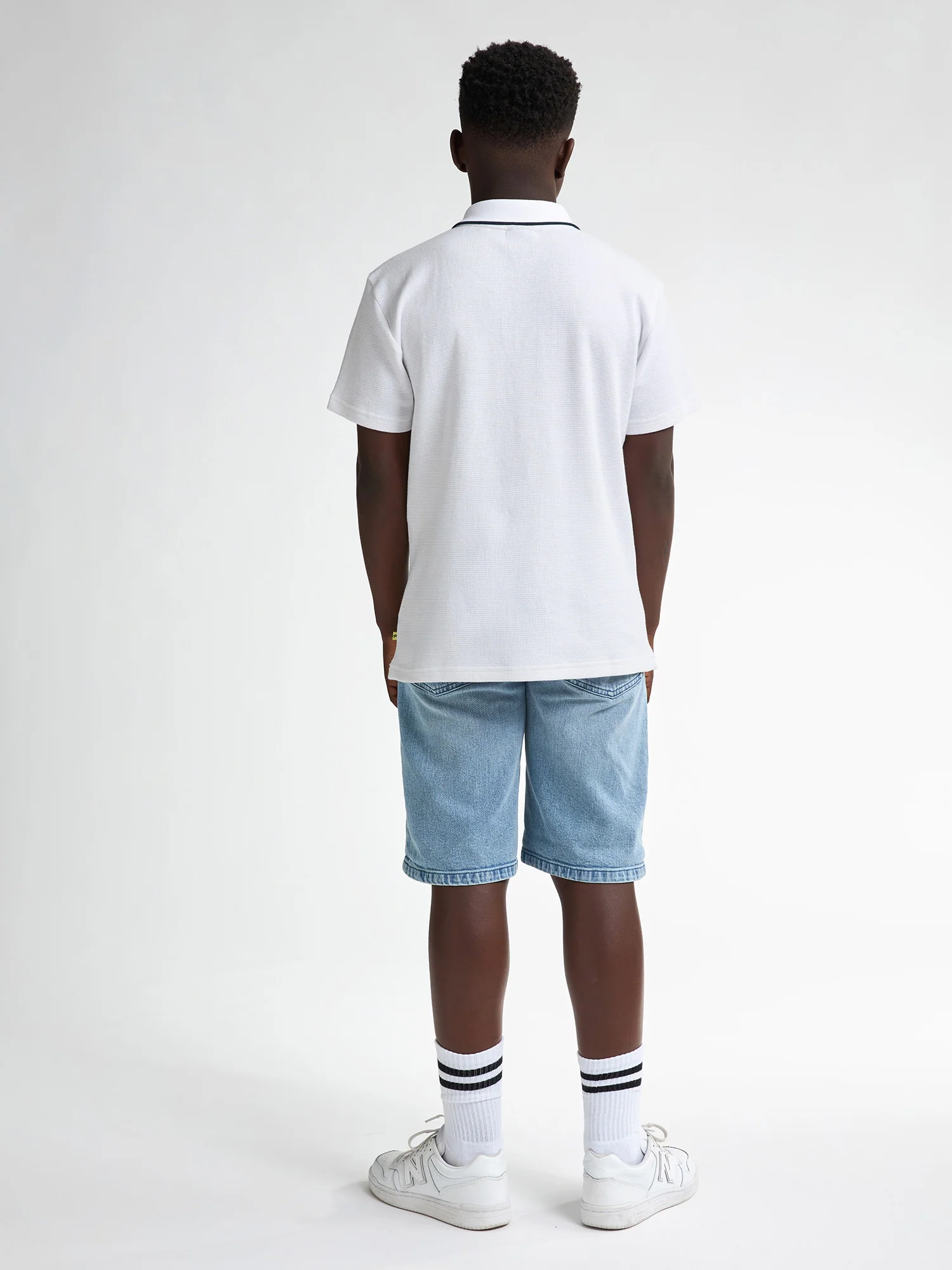Petrol Industries Jungs klassisches Poloshirt Caribbean in Bright White/Weiß Petrol Industries Jungs klassisches Poloshirt Caribbean in Bright White/Weiß