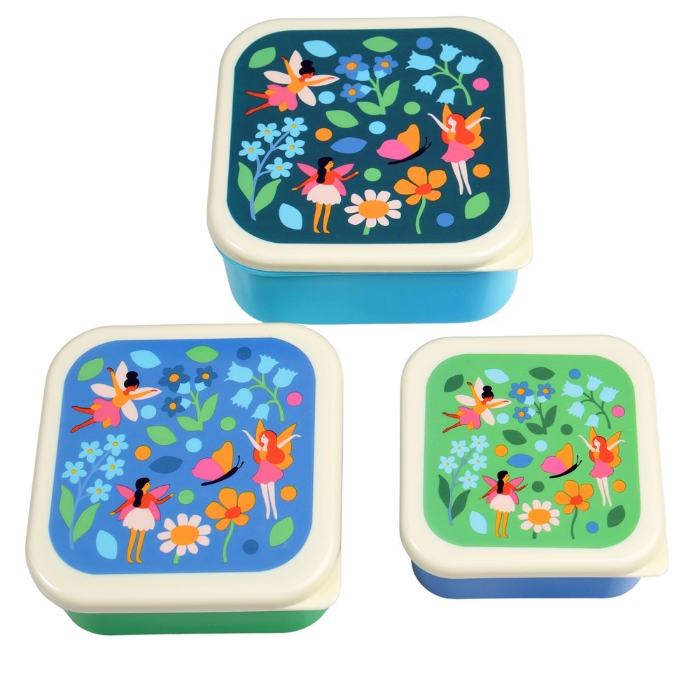 REX London Snack-Boxen Set Fairies in the Garden - 3 Stück