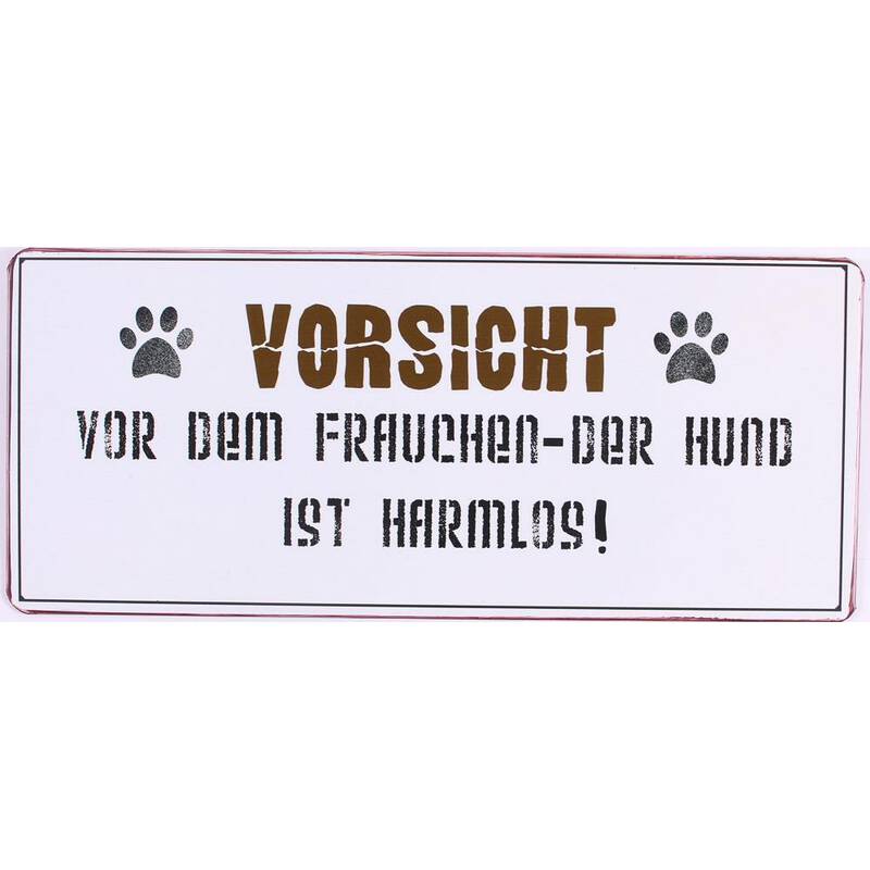 Lafinesse Metal Schild - Vorsicht, vor dem Frauchen der