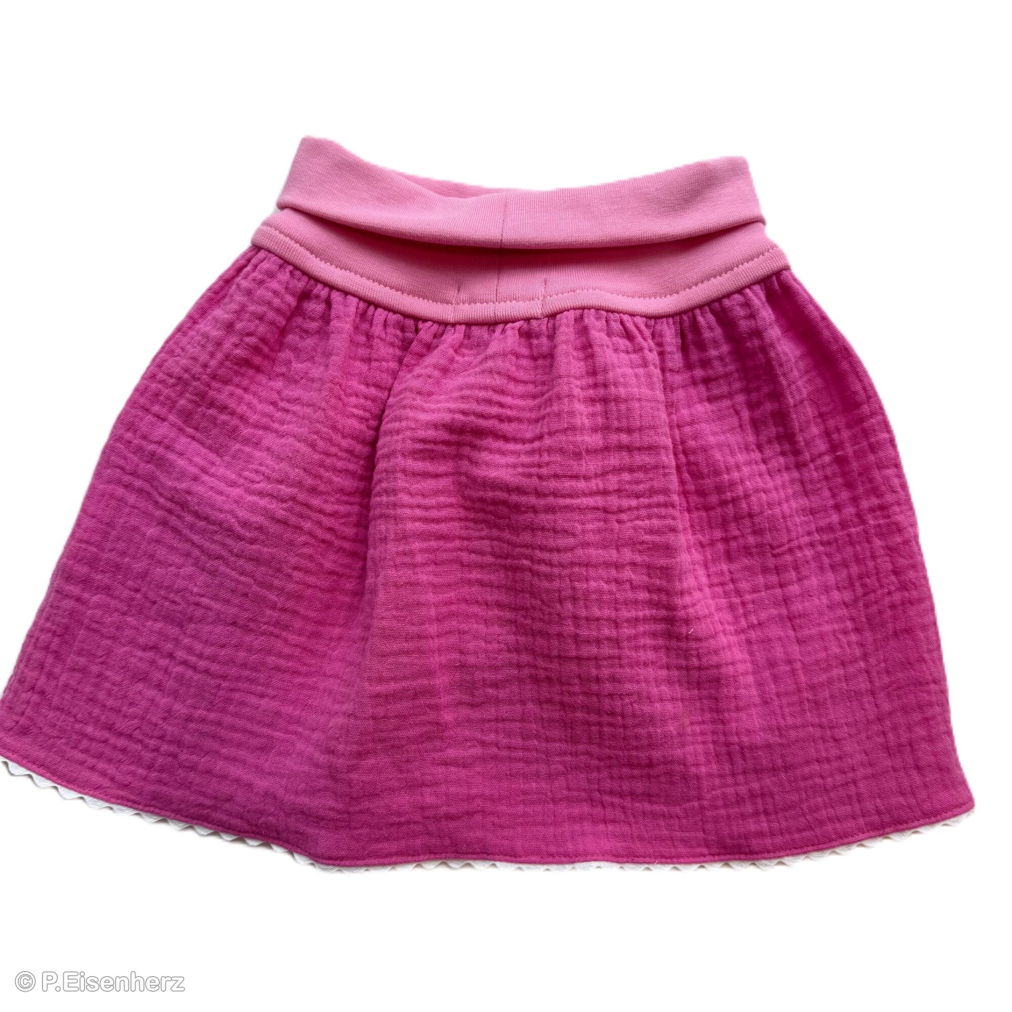 P.Eisenherz Trachtenrock Musselin mit elastischem Bündchen in Pink & Grün - Glitzer Dackel P.Eisenherz Trachtenrock Musselin mit elastischem Bündchen in Pink & Grün - Glitzer Dackel