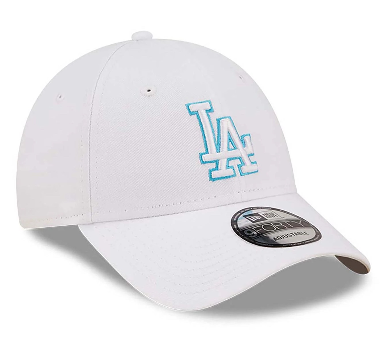 la-dodgers-neon-outline-white-9forty-adjustable-cap-60358129-right-Kopie New Era Weiße LA Dodgers Neon Outline 9FORTY Verstellbare Cap
