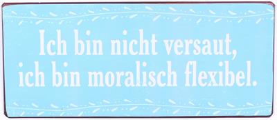 Lafinesse Metal Schild - Bin nicht versaut, bin moralisch flexibe