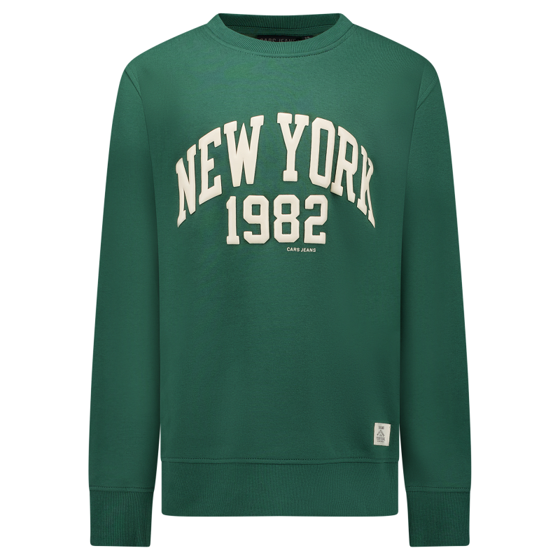 Cars Jeans Kids RUFLO Sweatshirt in Grün - New York 1982 Cars Jeans Kids RUFLO Sweatshirt in Grün - New York 1982