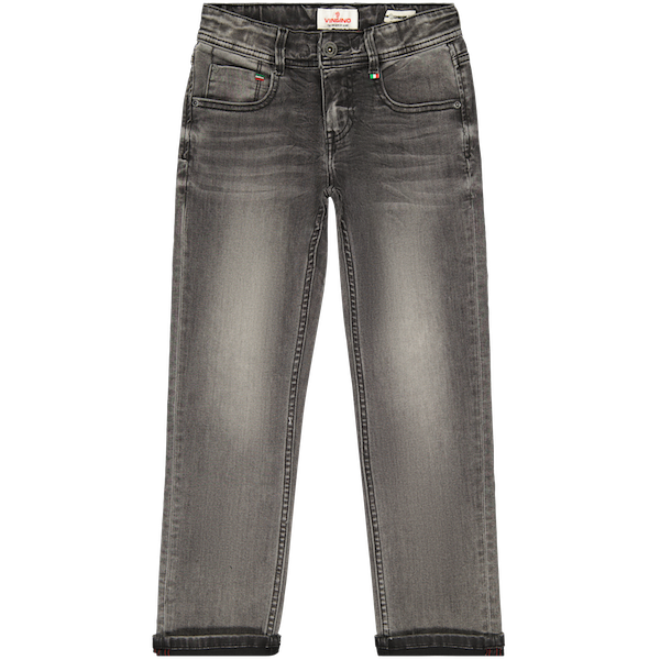 AW23KBD42112_Baggio-Basic_Dark-Grey-Vintage_FRONT Vingino Jeans Baggio Basic - Regular Fit Jog Jeans in Dark Grey Vintage