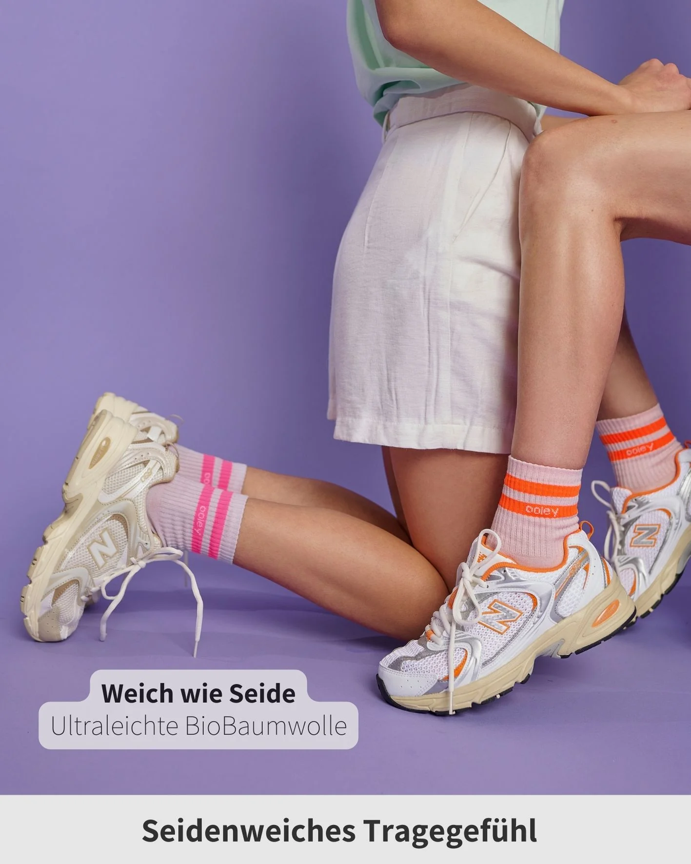 le ooley Socken Streetmood Light - Neon Pink & Flieder