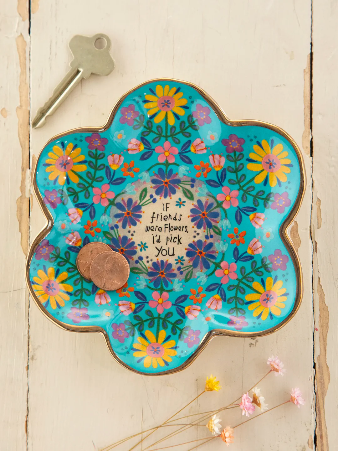Natural Life Keramikschälchen Trinket - If friends were flowers, I'd pick you Natural Life Keramikschälchen Trinket - If friends were flowers, I'd pick you