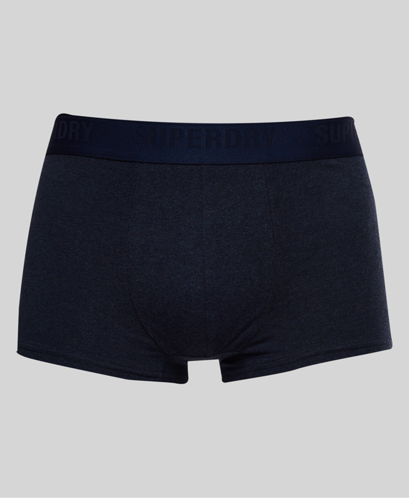 Superdry Trunk Unterhosen 3er Pack - Navy/Bright Blue/Mazerine