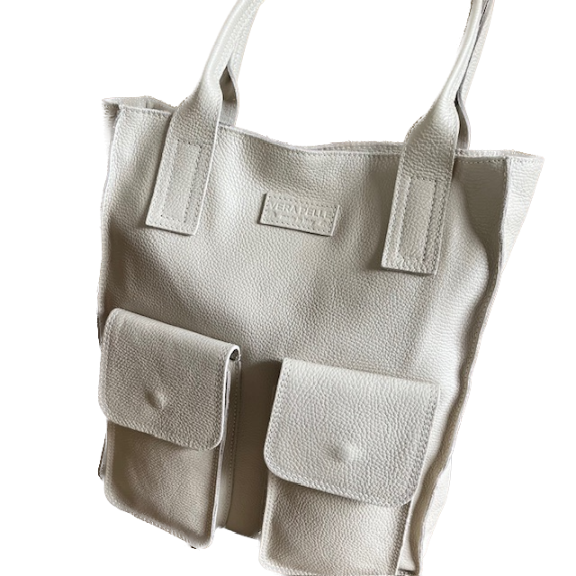 VERAPELLE Leder Shopper Tasche - Creme - SALE VERAPELLE Leder Shopper Tasche - Creme - SALE
