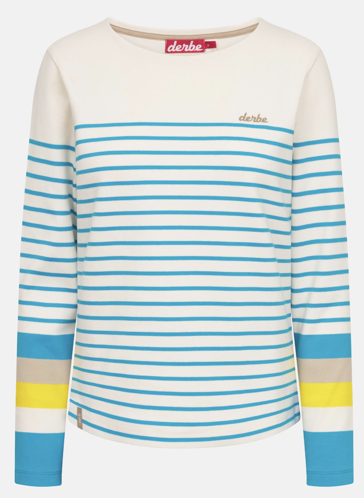 Derbe Damen Langarm Shirt - Hawai Ocean in Weiß und Türkis - SALE