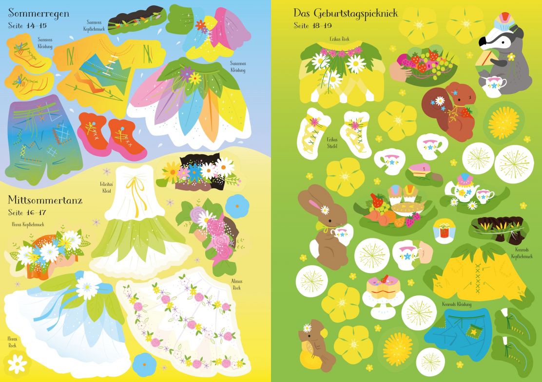 9781789417944_spread_image_2_ Usborne Mein erstes Anziehpuppen-Stickerbuch - Sonja, die kleine Sommerfee