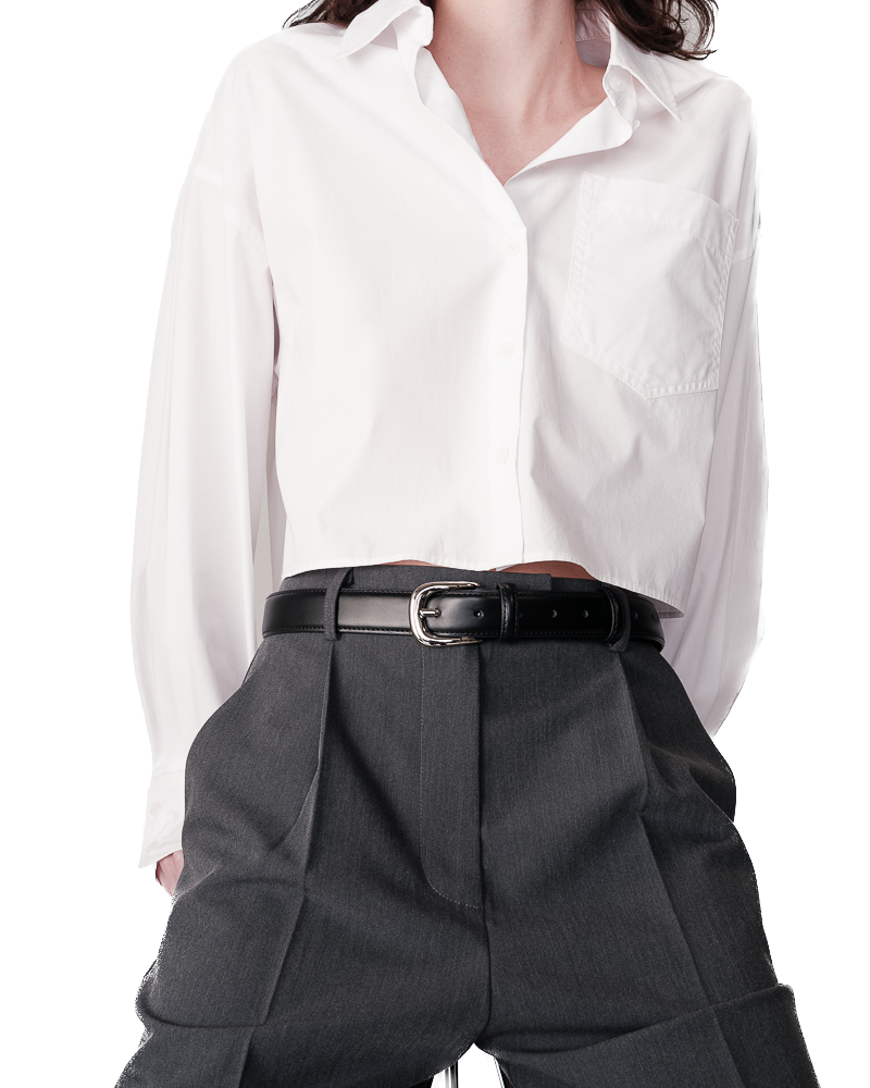 Grace & Mila Bluse Cropped NIAMITA in Weiß - SALE