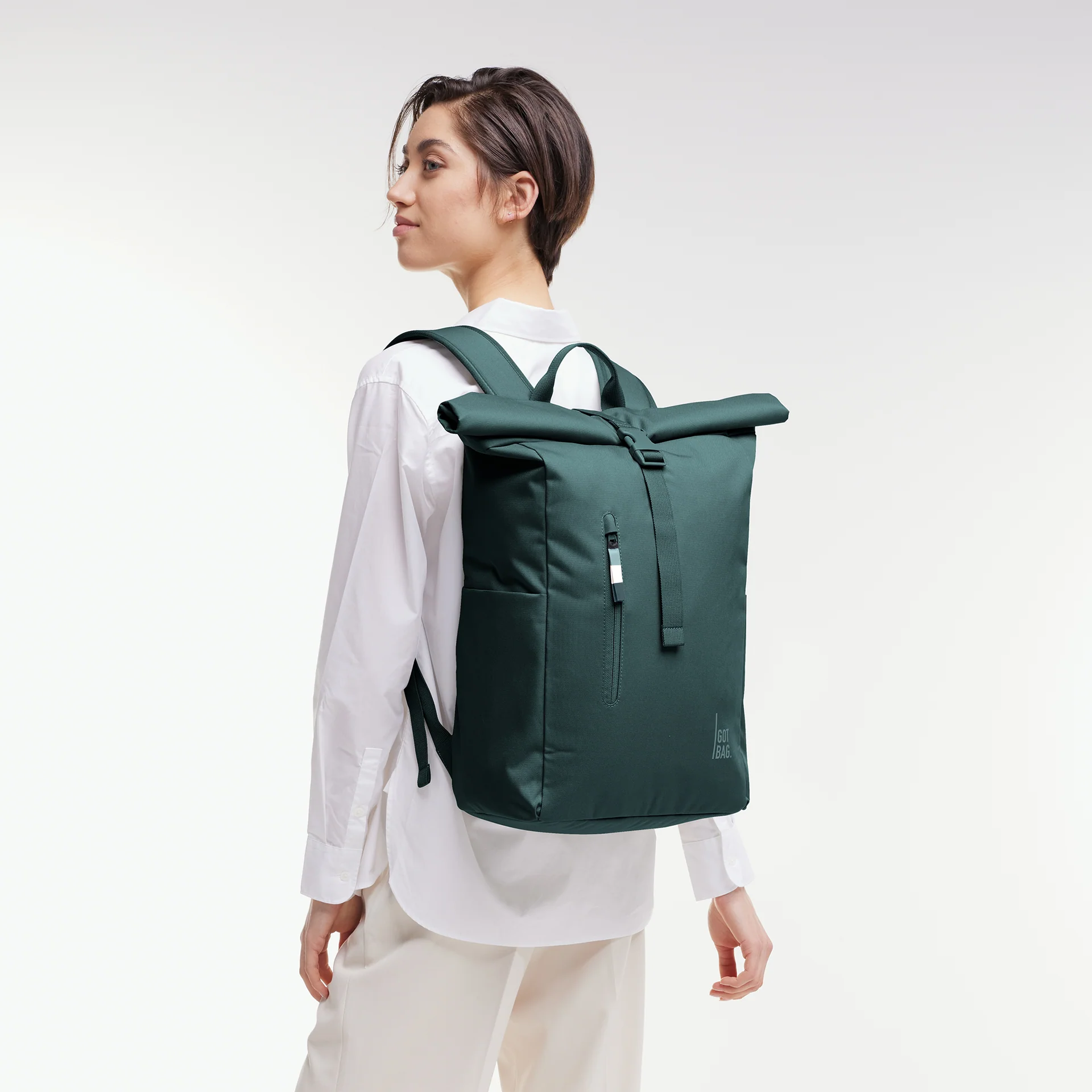 GOT BAG ROLLTOP EASY SEA TEAL - Rolltop Rucksack in Sea Teal Grün