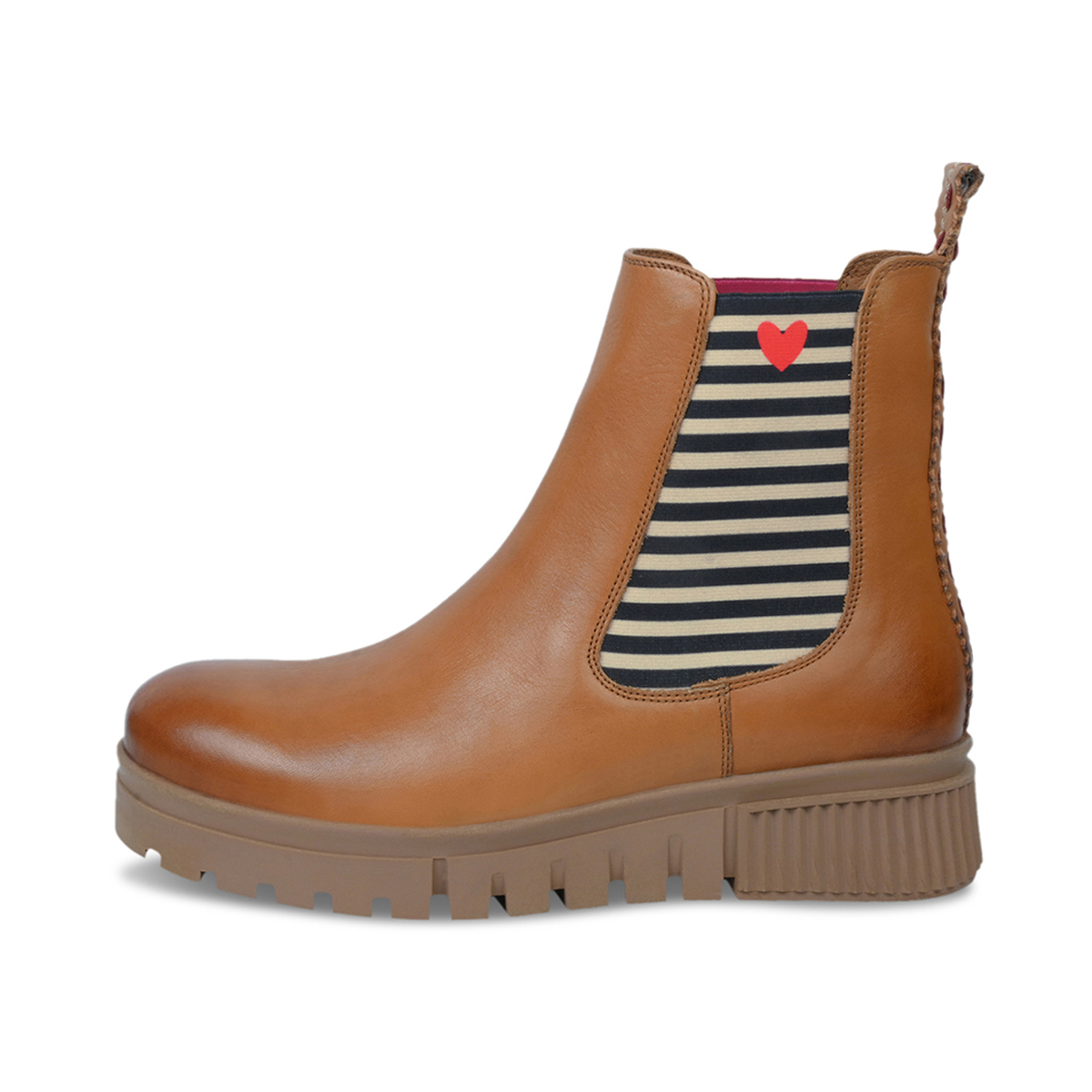 Crickit Stiefel NAELLE in Cognac mit Streifen und kleinem Herzchen - SALE Crickit Stiefel NAELLE in Cognac mit Streifen und kleinem Herzchen - SALE