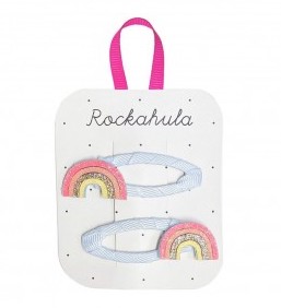 rockahula-kids-h1769m Rockahula Rainbow Haarspangen - Regenbogen auf Hellblau - 1 Paar