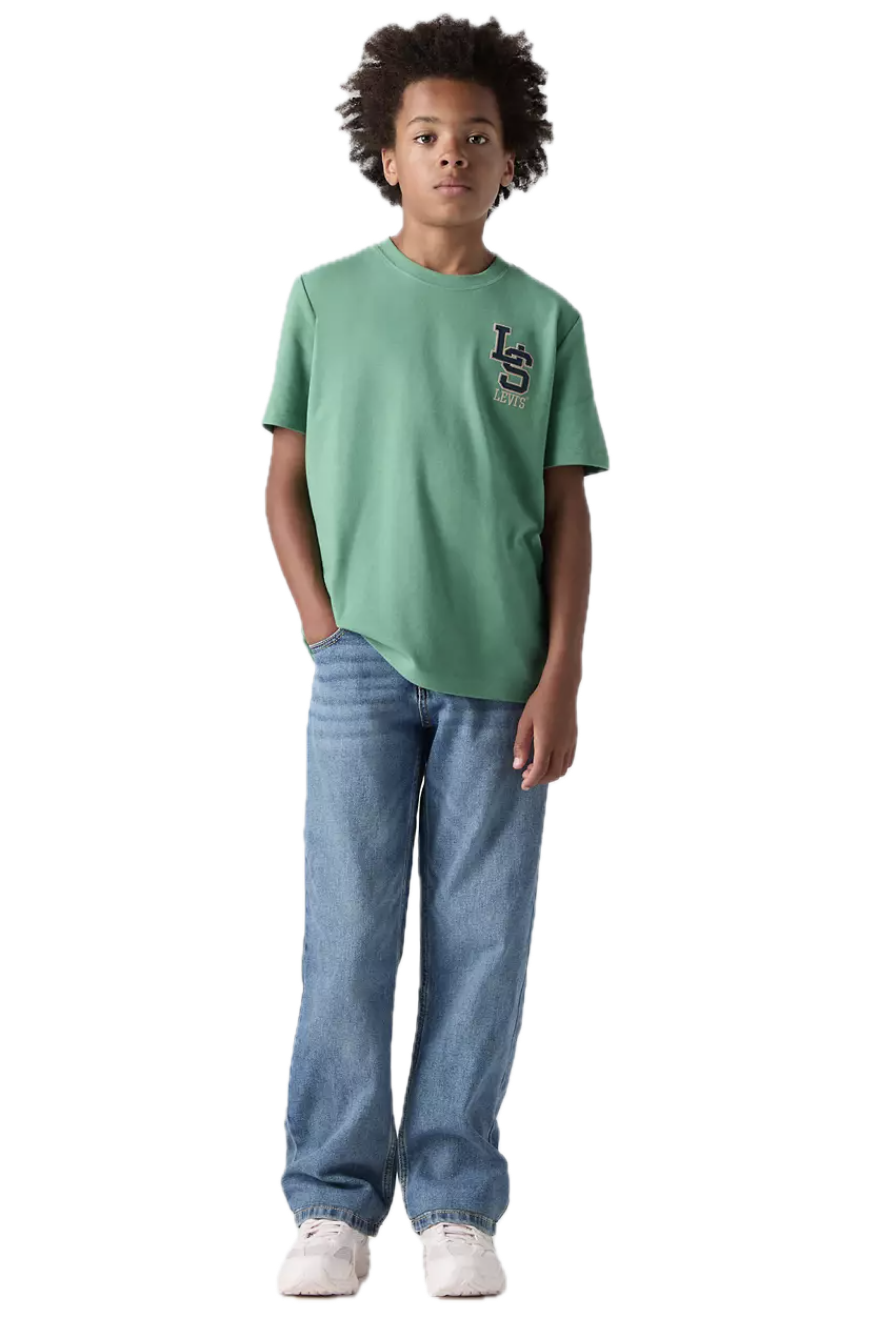 Levi’s Jungen 555 Relaxed Straight Jeans in Medium Blau – Stretch Denim mit weitem geradem Bein Levi’s Jungen 555 Relaxed Straight Jeans in Medium Blau – Stretch Denim mit weitem geradem Bein
