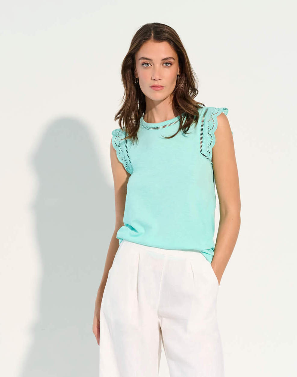 S23ABL1554 Hatley Ari Tank Top T-Shirt in Aruba Blue