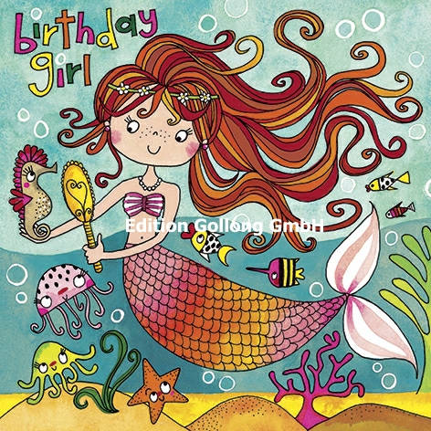 JIG50 Edition Gollong Geburtstagskarte - Puzzle - Birthday Girl - Meerjungfrau