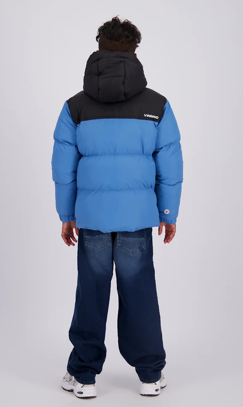 Vingino Tedi Jungs Winterjacke Wasserdicht Retro Look in Denim Blau Vingino Tedi Jungs Winterjacke Wasserdicht Retro Look in Denim Blau