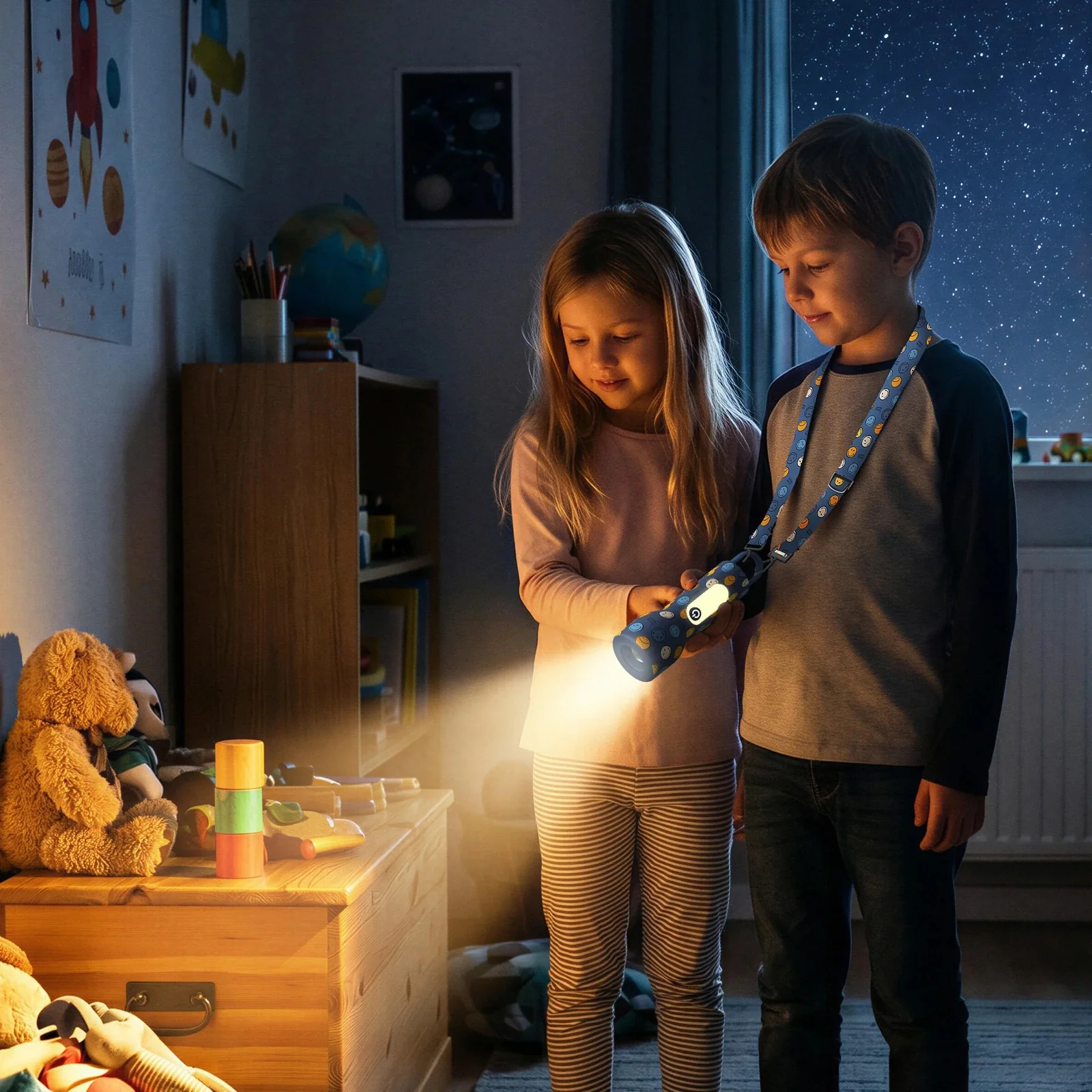 MOB Taschenlampe Smiley Glowy Blau